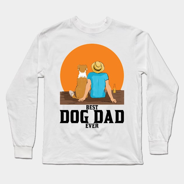 Best Dog Dad Ever Long Sleeve T-Shirt by Issacart